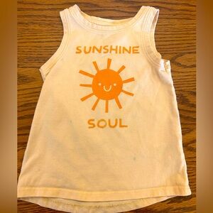 Cat & Jack Cream and Orange Sunshine Soul Tank Top for Toddlers